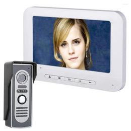 Video Door Phones 7 Inch TFT Phone Doorbell Intercom Kit 1-camera 1-monitor Night Vision With HD 700TVL Camera