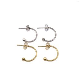 Hoop Earrings 10pcs 15mm Stainless Steel Antiallergic Unfading Connector Hanger DIY Stud Fashion Jewellery Lead/Nickle Free