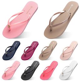 Fashion Slippers Flip Flops womens mens Slipper black green yellow navy bule white pink brown red summer slides for Beach