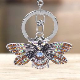 Keychains Cute Small Butterfly Bee Keychain Animal Insect Key Chain Ring Holder Bag Pendant Accessories Keyring