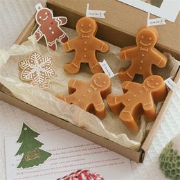 Candle Gingerbread Man Scented Candles Christmas Home Decor Maison Velas Navidad Party Atmosphere Xmas New Year Room Gifts