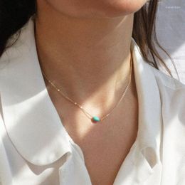 Choker Turquoise Necklace Dainty Simple Delicate