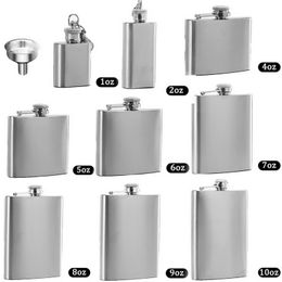 Stainless Steel Hip Flask Alcohol Bottle with Funnel for Liquor Whisky Wine Outdoor Portable Pocket Flasks