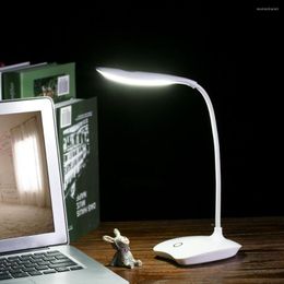 Table Lamps Dimmable LED Desk Lamp USB Rechargeable Eye-Caring Light For Studying Reading Working Touch Control