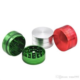 Smoking Pipes New metal smoke grinder 40mm two layer Aluminium alloy smoke cutter