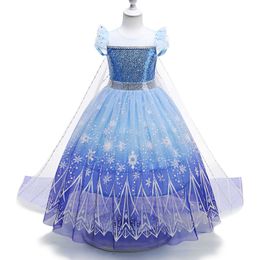 Girl's Dresses Movie Character Come Princess LED Light Up Dress Glamour Girl Cosplay Carnival Birthday Gift Party Gown Evening Dresses