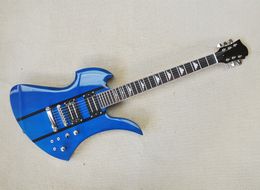 6 Strings Blue Electric Guitar with Humbuckers Rosewood Fretboard Can be Customised