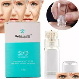 Other Skin Care Tools Hydra Needle 20 Micro Stamp Therapy Mezoroller Anti Age Uper Derma Reborn Eye Treatment Cell Regenaration Pore Dhwhf