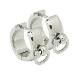 Hoop Earrings & Huggie Stainless Steel Fashion Hinged Piercing Ring Men Women Earring Unisex Hoops Circle O-ringsHoop