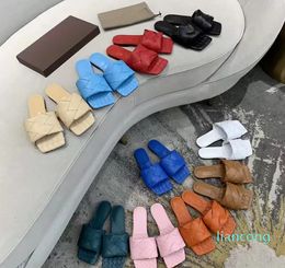 2023 Women Sandals Fashion Designer High Heels Summer Sexy Slide Weave Casual Versatile Party Shoes Outerdoor size 35-40