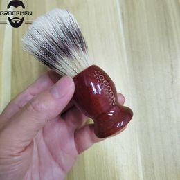 MOQ 50 PCS Custom LOGO Shaving Brush 100% Badger with Wood Handle for Beard Moustache Shave Soap Men Hair Salon Tool