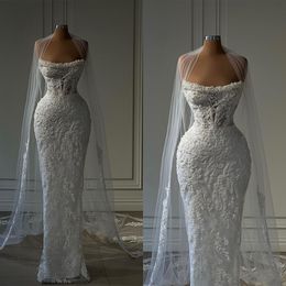 2023 New Mermaid Wedding Dresses Sexy Sweetheart Beading Appliques Lace Bridal Gowns Custom Made Lace-Up Back Sweep Train Vestidos De Novia