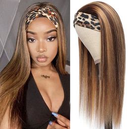 Malaysian Human Hair Headband Capless Wigs P4 27 Silky Straight 10-28inch Piano Color 150% 180% 210% Density