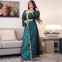 Ethnic Clothing Middle East National Costume Printing Embroidery Gilbab Muslim Women's Dress Arab Fashion Abaya Islamic Noble