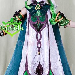Anime Costumes Nahida Cosplay Come Genshin Impact Adult Carnival Uniform Wig Anime Halloween Comes Women Game Lesser Lord Kusanali Z0301