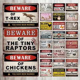 Warning Sign Beware Of dangerous Metal Painting Decorative Shabby Chic Metal Tin Sign Wall Bar Home Art Pet Shop Craft Decor Personalised Tin Signs Size 30X20CM w01