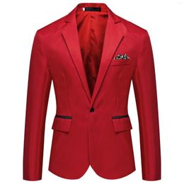 Men's Suits 2023 Spring And Autumn Solid Colour Small Suit Middle East Selling Men's One Button Mens Blazer Jacket