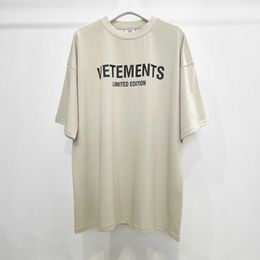 Men's T-shirts High Quality Vetements Fashion T-shirt Men Unicorn Vetements Women T Shirts Slightly Oversize VTM Short Sleeve Men Clothing 261