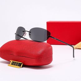 Designer Sunglasses Fashion Rimless Print Wrap Sun glasses for Woman Man Adumbral 4 Color Optional