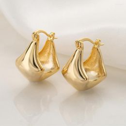 Hoop Earrings Mafisar Creative Irregular Flower Basket Dangle For Women Gold Colour Metal Stereoscopic Exaggerated Drop