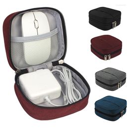 Storage Bags Mini Square Digital Bag Adapter Power Data Cable Headphone Mouse Portable Waterproof Organizer Case Home Travel Pouch