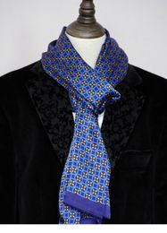 Sciarpa da uomo in seta 100 fazzoletto da collo doppio strato cravatta marmitta blu rosso