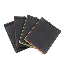 Wallets Brand Men Wallet Short Skin Wallets Purses PU Leather Money Clips Sollid Thin Wallet for Men Purses 6 Colours DropshipL230303