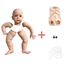 Plush Dolls Maggi Kit Bebe Reborn Dolls Vinyl Cloth Body Baby Full Arms Legs Blank Unpainted DIY Parts Toy Lovely Girl Moulds 22 Inches Gift