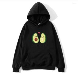 Men's Hoodies 2023 Winter Women Kawai Cartoon Avocado Print Sweatshirts Harajuku Korean Fashion Tops Pullovers Streetwear Hoodie Ropa