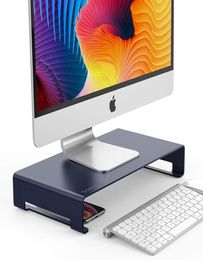 Aluminium -Monitor Ständer Universal Computer Riser Desktop Organizer mit Tastaturspeicher für IMAC MacBook Google Chromebook MI5603013