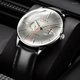 Wristwatches CARNIVAL Fashion Mens 3D Curved High Quality Business Watch Leather Strap Waterproof Mechanical For Men Reloj Hombre