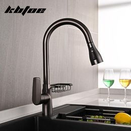 Kitchen Faucets Pull Out Sink Faucet 3 Modes Brass Gun Grey Single Handle Cold Water Mixer Tap With Basket Countertop Mounted
