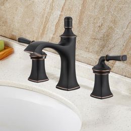 Bathroom Sink Faucets Oil Rubbed Bronze Two Handle Widespread Faucet