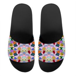 Slippers 2023 Latest Women Shoes Fashion Summer Home Patchwork Print Flip Flops Beach Sandals Man