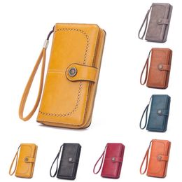 Wallets High Quality Women Wallet Faux Leather Wallets for Woman Long Zipper Large Ladies Clutch Bag Female Purse Card HolderL230303