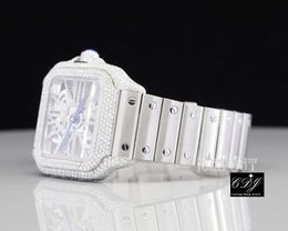 Iced OUT Diamonds Lab Lab cultivado relógio Dign Stainls Aço elegante Casa de luxo personalizada de hip -hop Homem Hip Hop Big Diamond Men Watch Watch