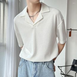 Men's T Shirts Summer Lapel T-Shirt Men Slim Fit Fashion Korean Styles Short Sleeve Shirt Mens Comfortable Polo Tops