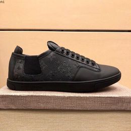 2023 classic men designer shoes lace up black brown fashion Luxury printed Mens sneakers trainers shoe kmkj rh1000004