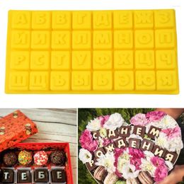 Baking Moulds Russian Alphabet/Letters Silicone Mould DIY Candy Pudding Fondant Chocolate Mould Cake Decoration Tools Pastry Tool Bakeware