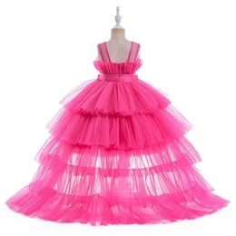 Girl's Dresses 2023 Princess Mermaid Dress for Kids Girls Infant Sleeveless Tulle Dresses Children Prom Partywear Teenagers Grad Night Vestidos