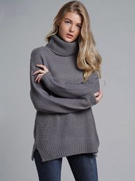 Women's Sweaters Fitshinling Fashion Woman Winter Sweater Knitwear 6 Colours Solid Women's Turtleneck Sweaters And Pullovers Jumper Sale 230303