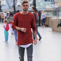 Men's Sweaters Sweater Winter Fashion Distressed Hineck Luxury Brand Pullover Korean Slim 230303