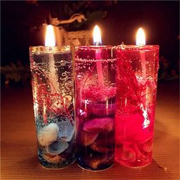 Scented 1pc Smokeless Ocean Shells Jelly Aromatherapy Decoration Romantic Candle Wedding Valentine's Day Christmas