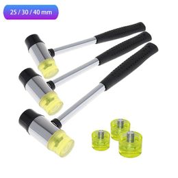 Hand Tools 25mm 30mm 40mm Rubber Hammer Double Faced Work Glazing Window Nylon With Round Head And Non-slip Handle DIY Tool