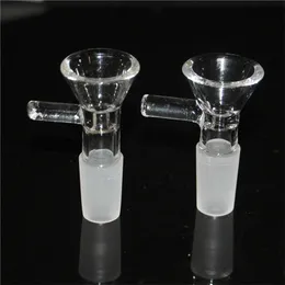 hookahs Funnel 14mm 10mm Glass Bowls For Bong Hookahs Male Joint Clear Glass Bowl Smoking Pipe Bongs Oil Rigs Water Pipes