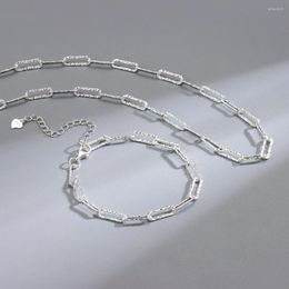 Chains S925 Sterling Silver Sparkling Cross Neck Bracelet Japan And South Korea Fashion Personality Women's Style