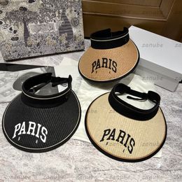 Designer Hats PARIS B Visors Sunhat For Men Fashion Caps Bucket Straw Hat Womens Casquette Beach Vacation Cap Summer Outdoor Beanie 2023