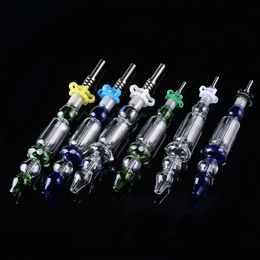 10mm 14mm Mini Hookahs Smoking Hand Pipe Glass Bong 2mm Thickness Hookah 21cm 18cm Heigh Ash Catcher NC18