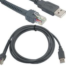 2M USB To RJ48 RJ50 Scanner Data Cable for LS1203 LS2208 LS4208 LS3008 CBAU01-S07ZAR Symbol Barcode Part Drop Ship