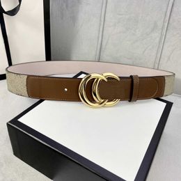 Classic Men Designer Belt Fashion Vintage Alphabet Smooth Buckle Women Leather Belts Width 4cm Luxury Jeans Dress Decorative Belt With Gift Box